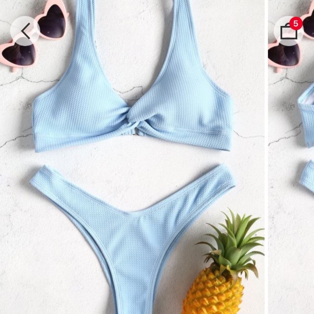 Blue bikini